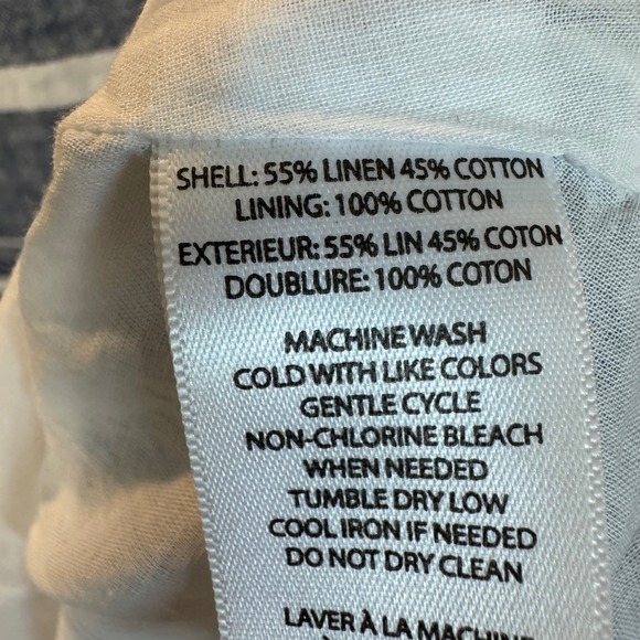 BeachLunchLounge Stripe Linen Cotton Shift Lined Dress XL #301 - Picture 6 of 8